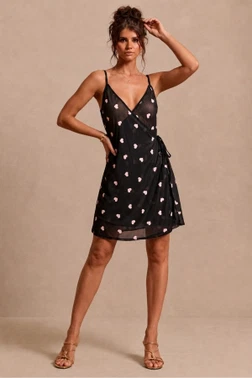 Obsidyen Aralıklı Kalpler Mini Slip Elbise Bella Notte 35746 - Alternatif Görünüm