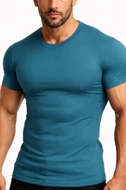 Organıc Pamuklu Hercules Slim Fit Bisiklet Yaka Fanila / T-Shirt Mısırlı EFNL000012