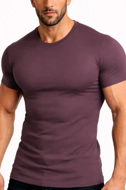 Organıc Pamuklu Hercules Slim Fit Bisiklet Yaka Fanila / T-Shirt Mısırlı EFNL000012