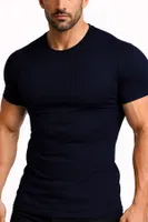 Organıc Pamuklu Hercules Slim Fit Bisiklet Yaka Fanila / T-Shirt Mısırlı EFNL000012 Lacivert görsel 13
