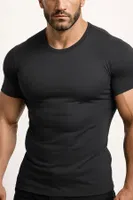 Organıc Pamuklu Hercules Slim Fit Bisiklet Yaka Fanila / T-Shirt Mısırlı EFNL000012 Antrasit görsel 19