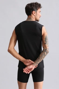 Organıc Pamuklu Hercules Slim Fit Bisiklet Yaka Sporcu Atlet Mısırlı EATL000004 - Alternatif Görünüm
