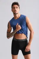Organıc Pamuklu Hercules Slim Fit Bisiklet Yaka Sporcu Atlet Mısırlı EATL000004 Gece Mavisi görsel 20