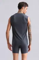 Organıc Pamuklu Hercules Slim Fit Bisiklet Yaka Sporcu Atlet Mısırlı EATL000004 Antrasit görsel 24