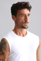Organıc Pamuklu Hercules Slim Fit Bisiklet Yaka Sporcu Atlet Mısırlı EATL000004 Beyaz görsel 48