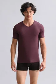 Organıc Pamuklu Hercules Slim Fit V Yaka Fanila / T-Shirt Mısırlı EFNL000007