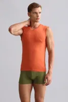 Organıc Pamuklu Hercules Slim Fit V Yaka Sporcu Atlet Mısırlı EATL000010 görsel 7