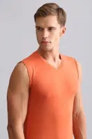 Organıc Pamuklu Hercules Slim Fit V Yaka Sporcu Atlet Mısırlı EATL000010 görsel 9