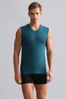 Organıc Pamuklu Hercules Slim Fit V Yaka Sporcu Atlet Mısırlı EATL000010 Fit Green görsel 31