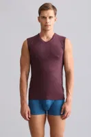 Organıc Pamuklu Hercules Slim Fit V Yaka Sporcu Atlet Mısırlı EATL000010 Mor görsel 35