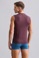 Organıc Pamuklu Hercules Slim Fit V Yaka Sporcu Atlet Mısırlı EATL000010 Mor görsel 36