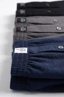 Öts Erkek 6’lı %100 Pamuk Boxer Düğmeli Süprem Kumaş Ekstra Konforlu Kalıp (2655-6) farklı açı