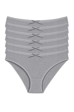 Yıldız Çamaşır Pamuk Kaşkorse Kadın Bikini Külot Gri 6'lı Paket Yıldız 3554