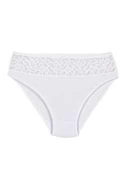 Yıldız Çamaşır Pamuklu Dantelli Bikini Kadın Külot Beyaz 6'lı Paket Yıldız 3785 - Alternatif Görünüm