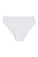 Pamuklu Dantelli Bikini Kadın Külot Beyaz 6'lı Paket Yıldız 3785 Beyaz detay görünüm
