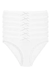 Yıldız Çamaşır Pamuklu Dantelli Bikini Kadın Külot Beyaz 6'lı Paket Yıldız 3790