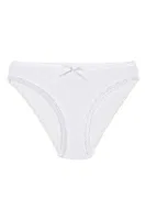 Pamuklu Dantelli Bikini Kadın Külot Beyaz 6'lı Paket Yıldız 3790 Beyaz detay görünüm