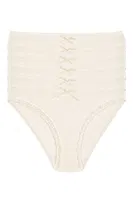 Pamuklu Dantelli Bikini Kadın Külot Ekru 6'lı Paket Yıldız 3794 Ekru