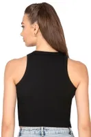 Pamuklu Kaşkorse Fitilli Halter Yaka Esnek Rahat Geniş Biyeli Crop Atlet Büstiyer Özkan 27425 Siyah görsel 25