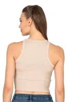 Pamuklu Kaşkorse Fitilli Halter Yaka Esnek Rahat Geniş Biyeli Crop Atlet Büstiyer Özkan 27425 Taş görsel 10