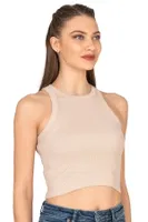 Pamuklu Kaşkorse Fitilli Halter Yaka Esnek Rahat Geniş Biyeli Crop Atlet Büstiyer Özkan 27425 Taş görsel 11