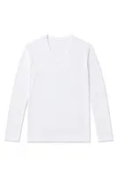 Pamuklu Likralı V Yaka Uzun Kol Erkek T-Shirt Beyaz Yıldız 350 Beyaz detay görünüm