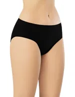 Pamuklu Penye Kadın Bikini Külot Kota 5002 Siyah detay görünüm