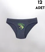 Parça Baskılı Penye Erkek Çocuk Slip Külot 12'li Kota 1019 Asorti detay görünüm