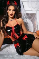 Parlak Seksi Devil Kostüm Jesica Bella JB-15038 Siyah görsel 4
