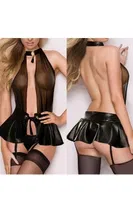 Parlak Siyah Transparan Sırt Dekolteli Jartiyer Takım Loomerie 555 Siyah görsel 5