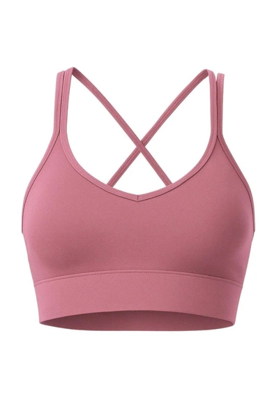 Pedli İnce Askılı Sırtı Çapraz Çift Askılı Spor Crop Büstiyer Toparlayıcı Destek
