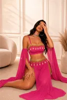 Pembe Fantezi Kadın Dansöz Kostümü Ruselin 2325 Pembe detay görünüm
