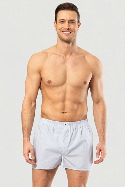 Poplin Boxer Cacharel 1113/Çizgili Açık Mavi