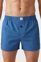 Poplin Boxer Cacharel 1113/Nokta Kare Saks Nokta kare saks detay görünüm