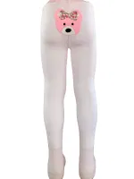 Poposu 3D Aksesuar Desenli Mikro Bebek Külotlu Çorap_Ayıcık Dore Pembe detay görünüm
