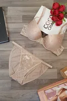 Push-up Sütyen Takım Orkide Kaktüs Cappucino farklı açı