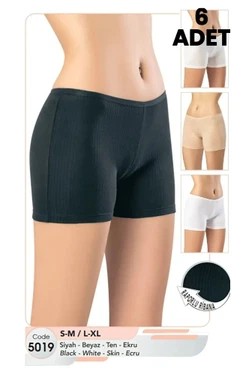 Kota Raporlu Ribana Şort Boxer 6'lı 5019