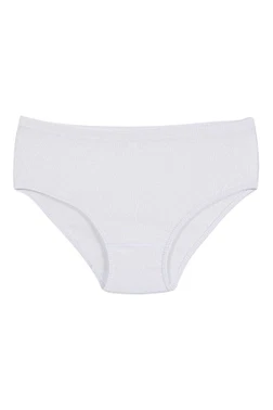 Yıldız Çamaşır Ribana Biyeli Kadın Bikini Külot Beyaz %100 Pamuk 6'lı Paket Yıldız 3510 - Alternatif Görünüm