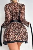 Sabahlıklı Jartiyer İpli Leopar Fantazi Body Lily Bianca LB-258 Siyah detay görünüm