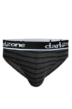 Şerit Desenli Antrasit Pamuklu Lastikli Slip Külot Darkzone DZ-1103-112-S