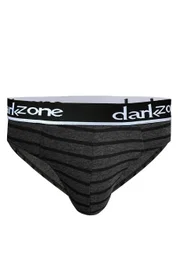 Şerit Desenli Antrasit Pamuklu Lastikli Slip Külot Darkzone DZ-1103-112-S