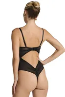 Sırt Dekolteli Tanga Detaylı Siyah Body For Dreams 8630 Siyah detay görünüm