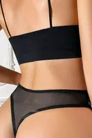 Siyah Dantel ve Parlak Şerit Detaylı Fantazi Tanga Külot Feel Lady 1001 Siyah görsel 4