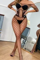 Siyah File Taşlı Kadın Seksi VÜcut Çorabı Real Passione 31081 Siyah detay görünüm