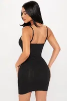 Siyah Göbek Dantelli Fantezi Mini Siyah Elbise Ruselin 5142 Siyah görsel 5