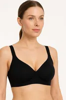 Siyah Lazer Kesim Dikişsiz Balensiz Sütyen NBB 4868 Siyah detay görünüm