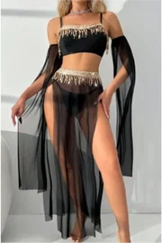 Siyah Oryantal Fantezi Kostüm Feel Lady F998