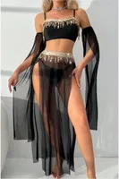 Siyah Oryantal Fantezi Kostüm Feel Lady F998 Siyah