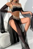 Siyah Oryantal Fantezi Kostüm Feel Lady F998 Siyah detay görünüm