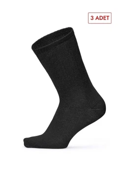 SocksTurca Socksturka 3'lü Fitilli Pamuklu Soket Çorap Somon